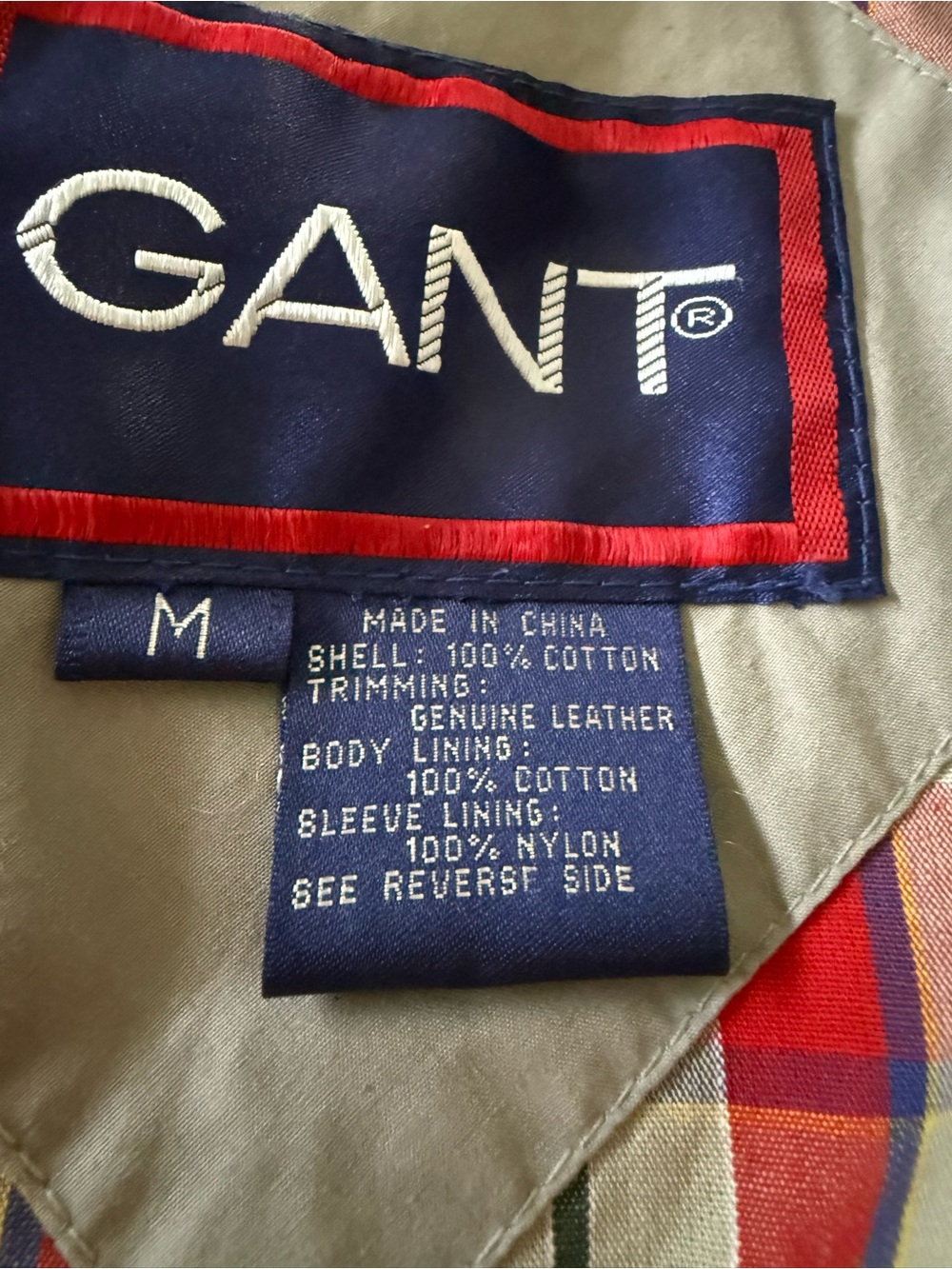 Gant Field Jacket with Brown Leather Collar - Picture 12 of 13